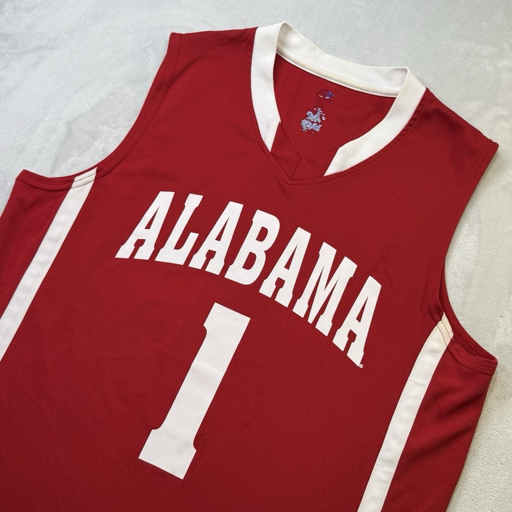 Alabama Crimson Tide #1 Basketball Jersey Mens Red Sleeveless NCAA
